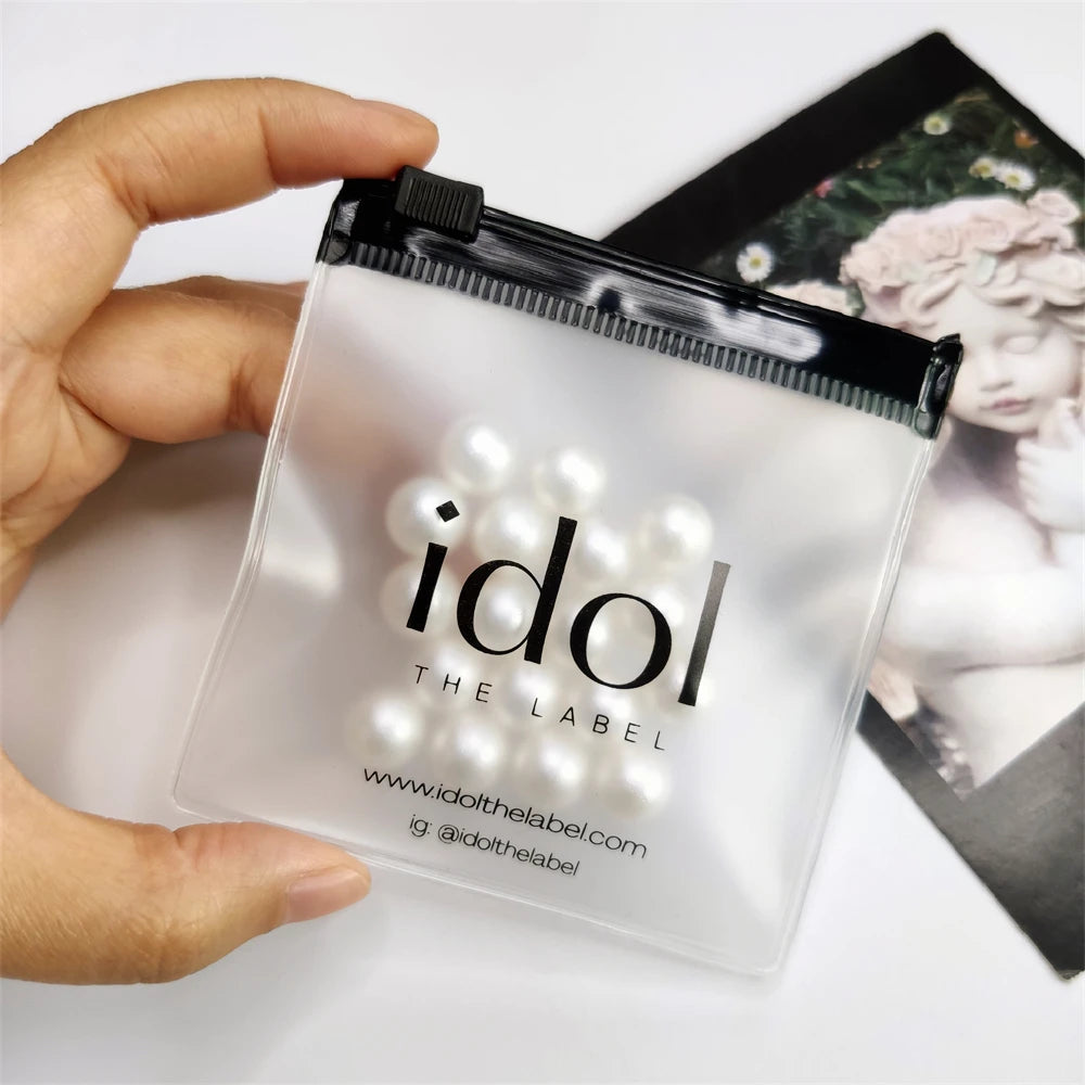 Custom Logo Printed Small Jewelry Frosted Packaging Bags Wholesale