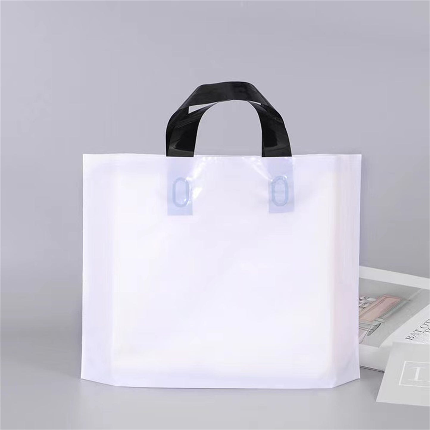 100PCS Custom Logo Plastic Shopping Bags