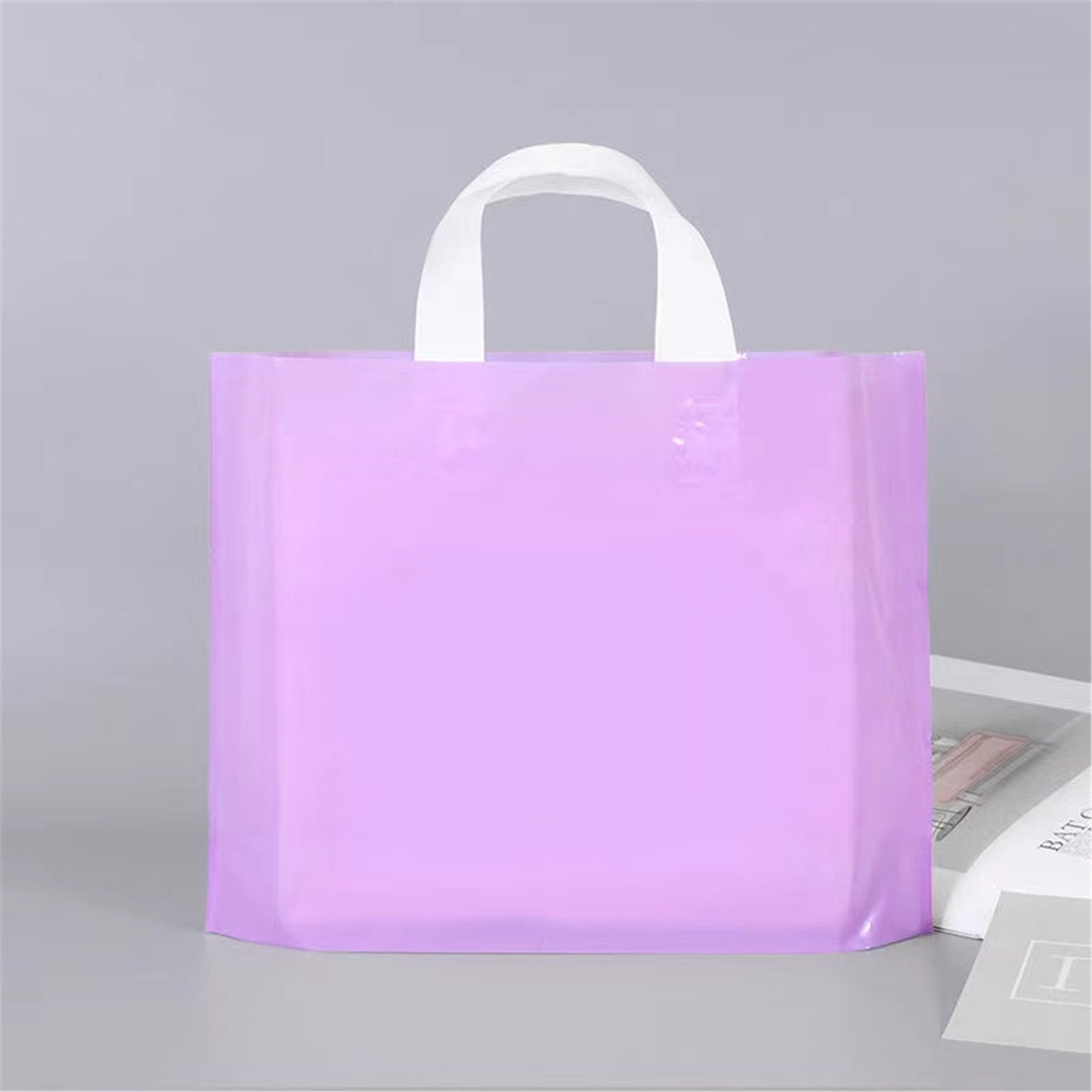 100PCS Custom Logo Plastic Shopping Bags