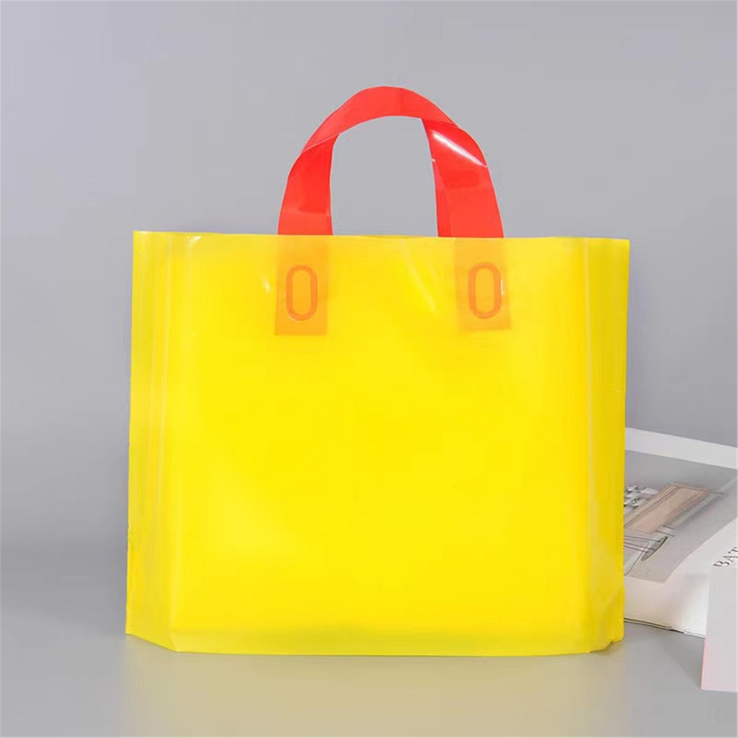 100PCS Custom Logo Plastic Shopping Bags
