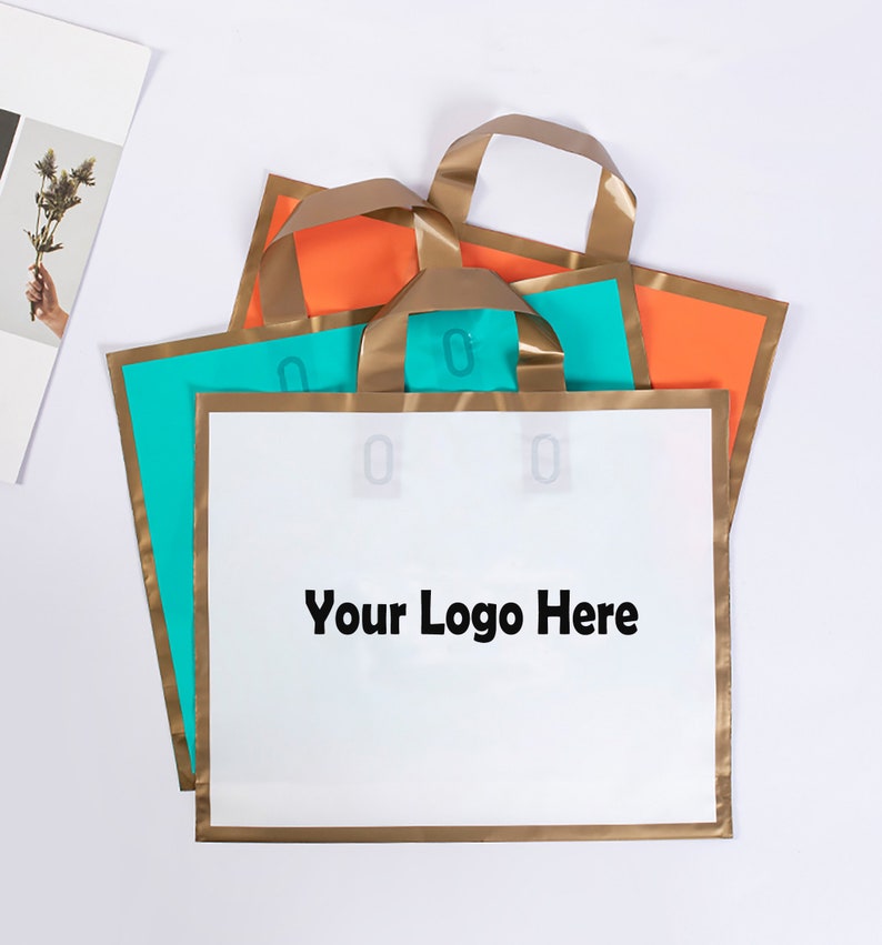 100pc Custom Logo Plastic Bag