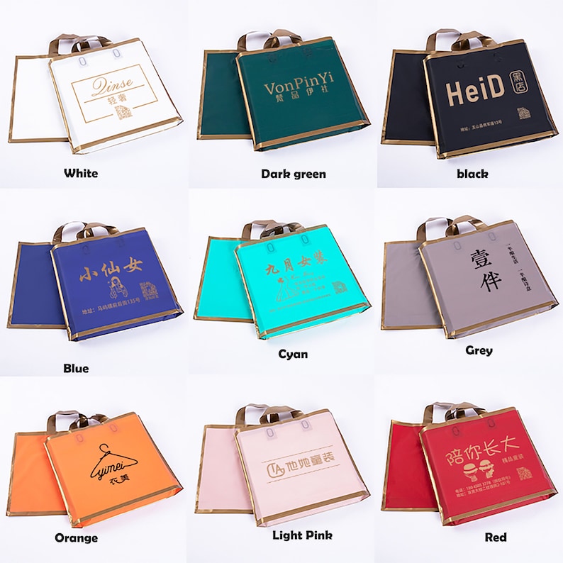100pc Custom Logo Plastic Bag
