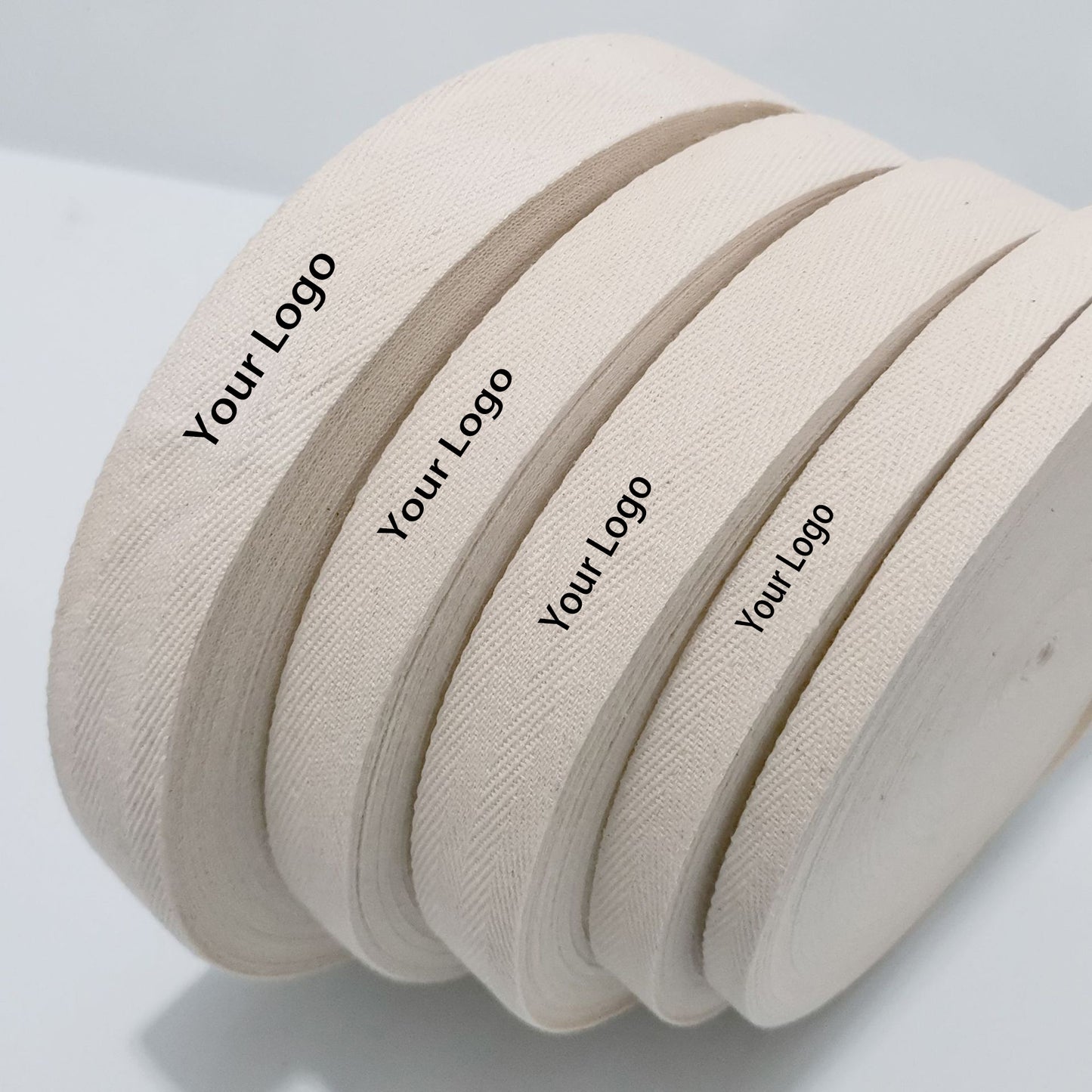 100yards Customized Logo Twill Cotton Ribbons