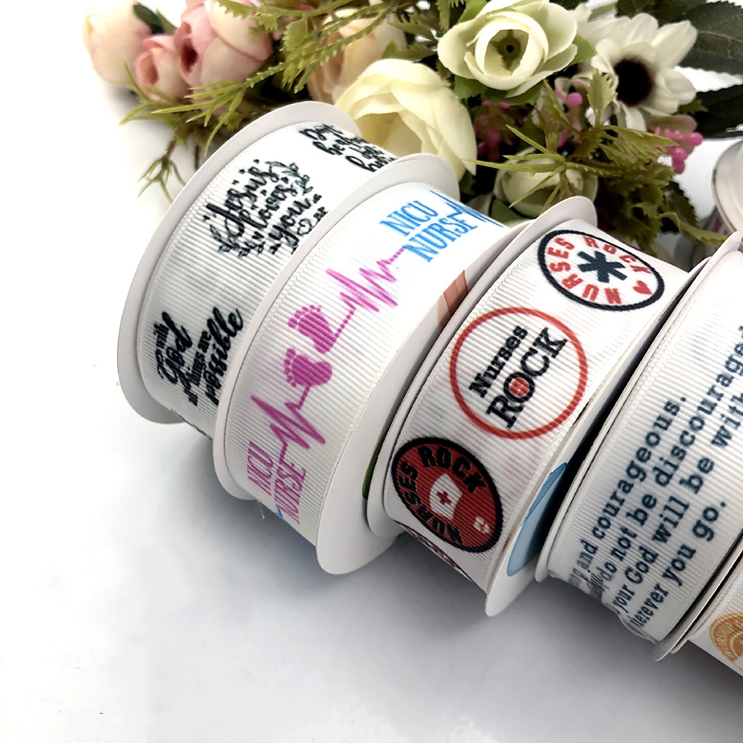 100 Yards/Roll Personalized Grosgrain Ribbon Full Color Printing
