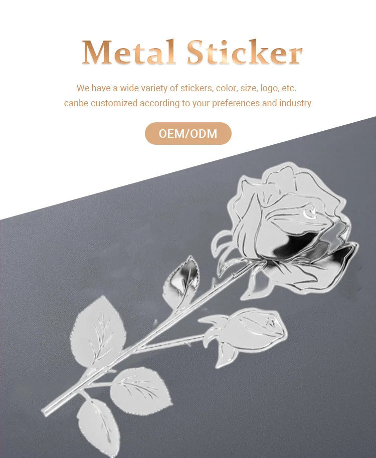 Metallic Printing Custom 3D Logo Transfer Stickers