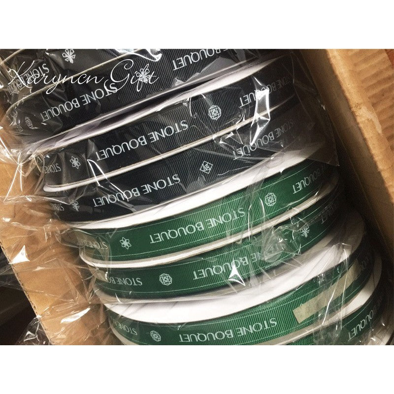 100 Yards Personalized Logo Grosgrain Ribbon