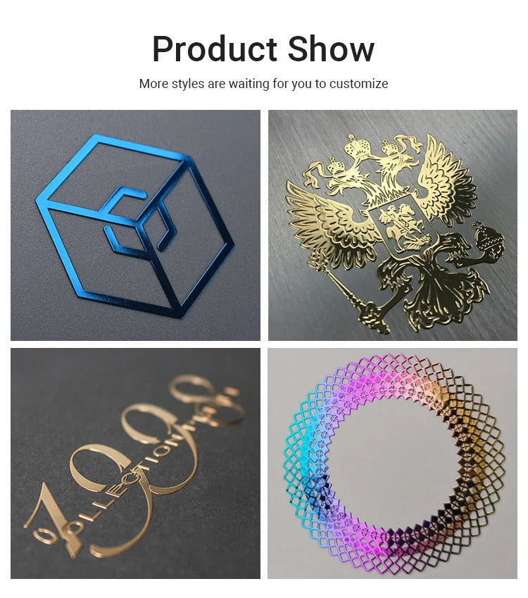 Metallic Printing Custom 3D Logo Transfer Stickers