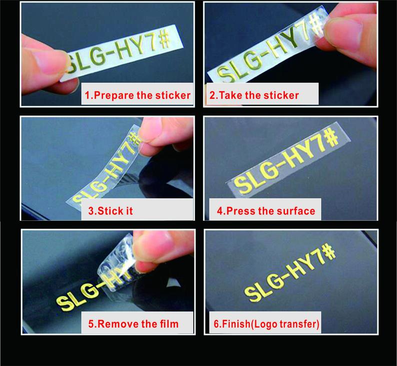Custom 3d Logo Metal Transfer Stickers