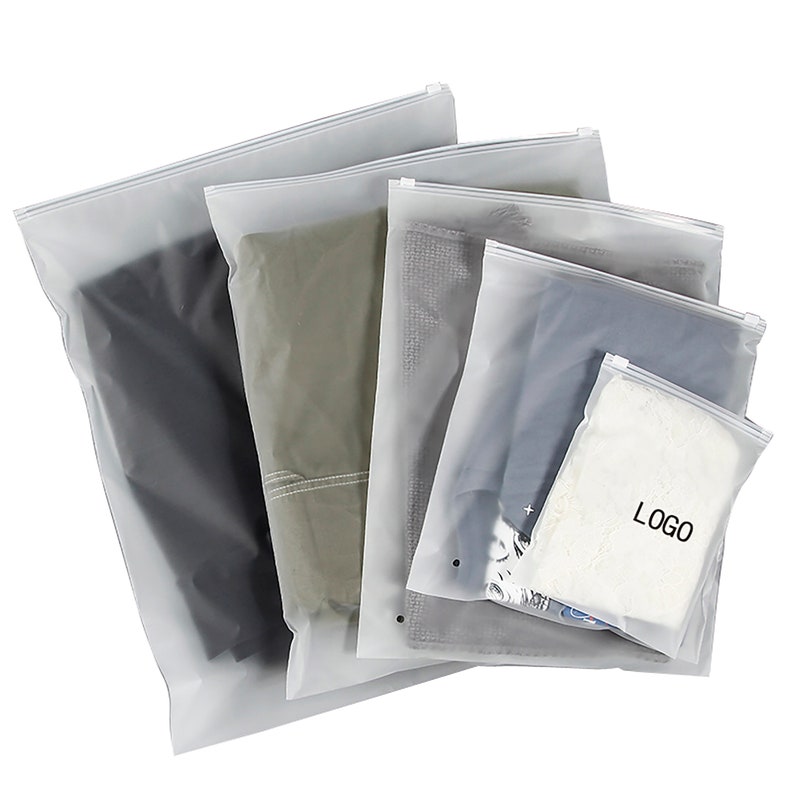 100 PC Custom zipper bag for clothing, custom logo frosted zipper bags –  Ankaicustom