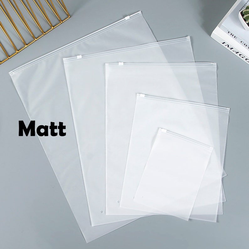 100 PC Custom Logo Zipper Bags for Clothing